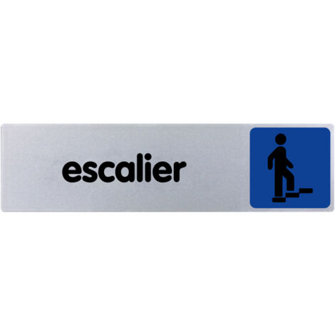 Plaque de porte Escalier - couleur 170x45mm - 4032962