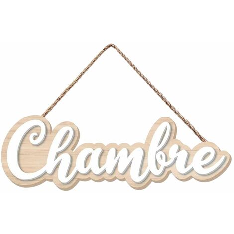 Plaque de porte en MDF pour chambre – Dimensions 6x19.5x1 cm – Décoration intérieure moderne – Finition soignée – Sud Trading