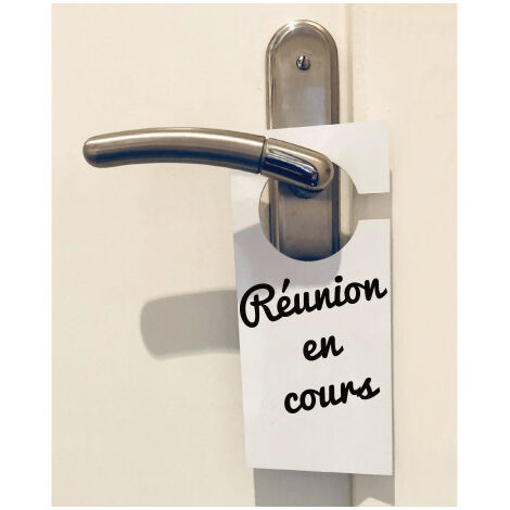 PLAQUE DE PORTE POIGNEE DE PORTE REUNION EN COURS (W1048)