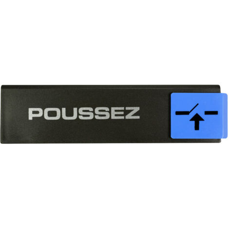 Plaque de porte Poussez - Europe design 175x45mm - 4260556