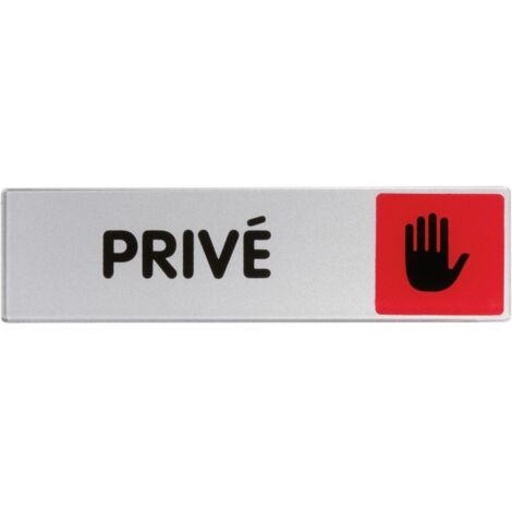 Plaque de porte Privé - couleur 170x45mm - 4033402