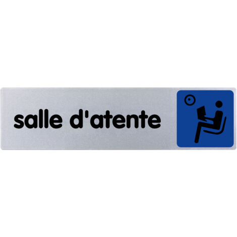 Plaque de porte Salle d'attente - couleur 170x45mm - 4033457
