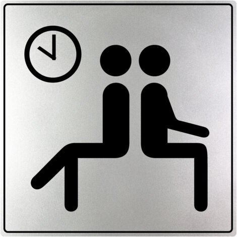 Plaque de porte Salle d'attente - Gamme Iso 7001 200x200mm - 4380131