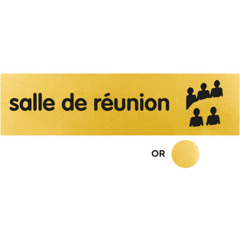 Plaque de porte Salle de réunion - Classique or 170x45mm - 4491011