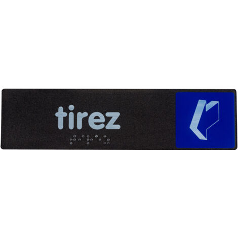 Plaque de porte Tirez - Braille - 170x45mm - 4038926