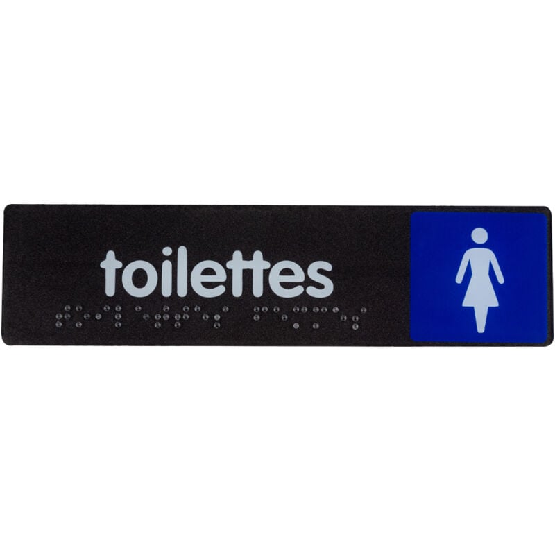 Novap - Plaque de porte Toilettes femmes - Braille - 170x45mm - 4038865