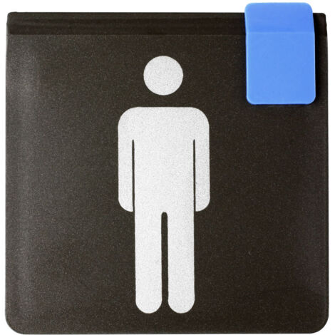 Plaque de porte Toilettes hommes - Europe design 95x95mm - 4270142