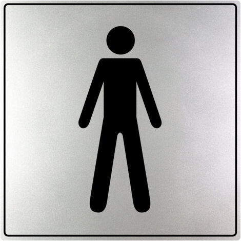 Plaque de porte Toilettes hommes - Gamme Iso 7001 200x200mm - 4380025