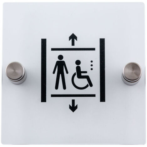 Plaque de porte transparente - Ascenseur PMR - 4386157