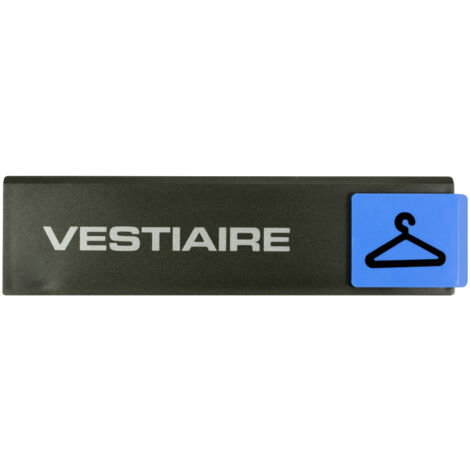 Plaque de porte Vestiaire - Europe design 175x45mm - 4260792