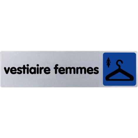 Plaque de porte Vestiaire femmes - couleur 170x45mm - 4033716