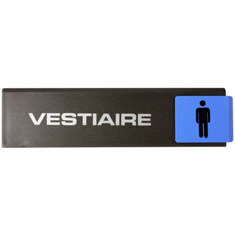 Plaque de porte Vestiaire hommes - Europe design 175x45mm - 4261294
