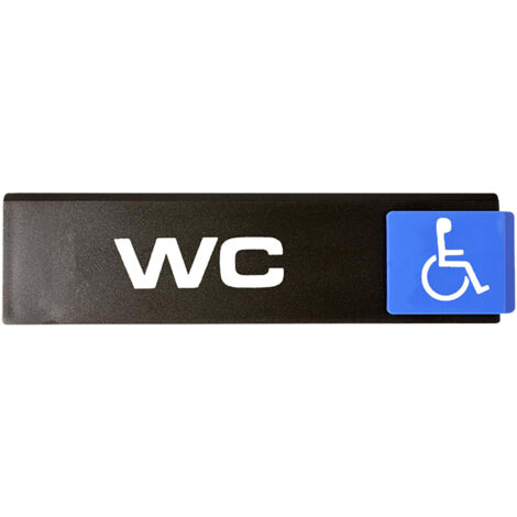 Plaque de porte WC handicapés - Europe Access 175x45mm - 4261393
