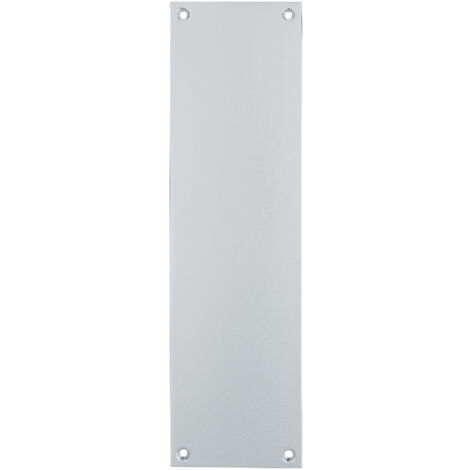 Plaque de poussée aluminium argent 250x70x2mm - Aveugle - HERACLES - I-231104
