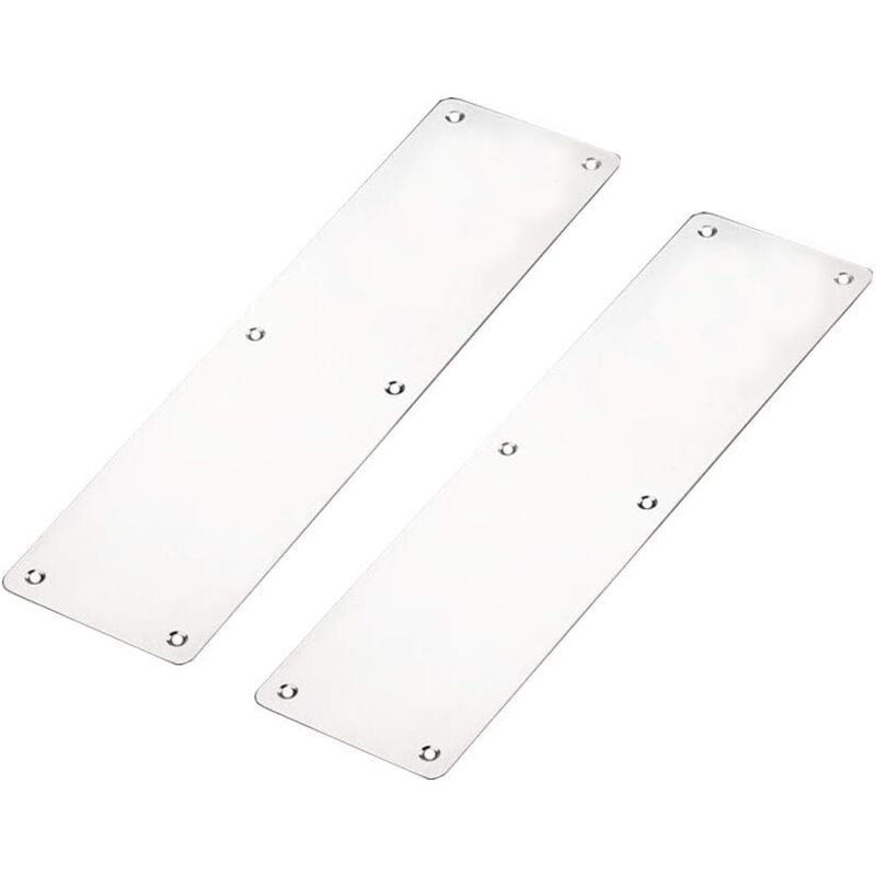 Plaque de Poussée de Doigt de Porte, 2 x Plaque de Doigt de Porte Coupe-feu, Plaque de Poussée 300 x 80mm Acier Inoxydable Brossé Kickplate