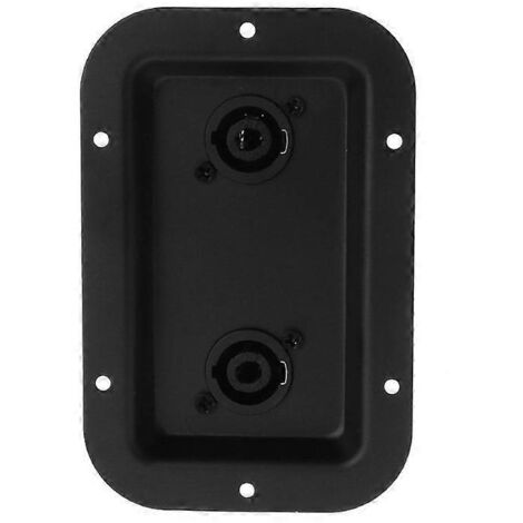 Plaque de prise jack métallique portable double 1/4" pour enceinte PA/DJ SpeakOn