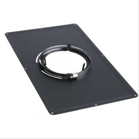 Plaque de propreté 300 x 500 pour conduit pellets émail noir mat diam 80mm