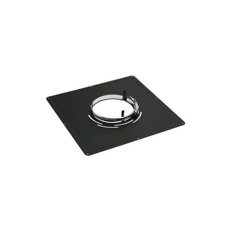 Plaque de propreté TEN 126125 noire 400x400mm pour poêle D125mm