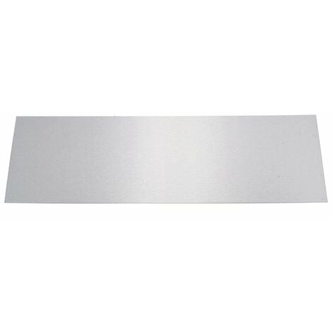 Plaque de propreté inox brillant - Rectangulaire - 830 x 250 mm - Adhésive - Duval