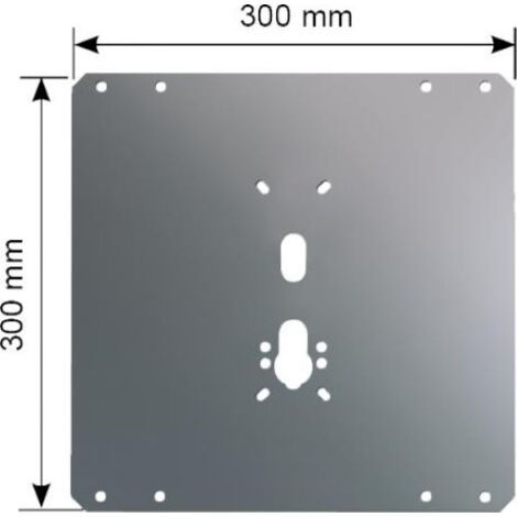 Plaque de protection acier 30x30 cm de serrure 4 points pour porte basculante - VIRO                                                                              300  300