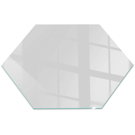 Plaque de protection de cheminée en verre trempé protection du sol contre les étincelles Couleur Gris h40 cm
