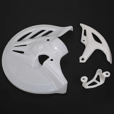 Plaque de protection de disque de frein, cache-étrier arrière en plastique, compatible avec les motos tout-terrain Honda CRF T4, T6, CRF 250 et CRF 450 - Blanc