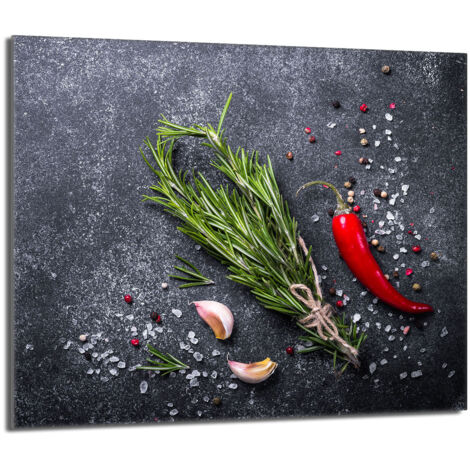 Plaque de protection de poêle en verre 60x52 Ardoise