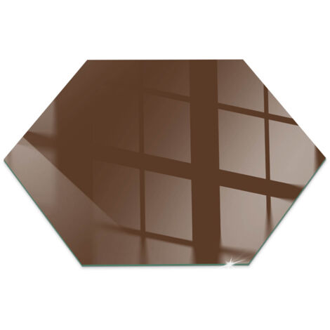 Plaque de protection de sol en verre trempé pour cheminée et poêle à bois pare-feu contre les étincelles Couleur Marron h40 cm