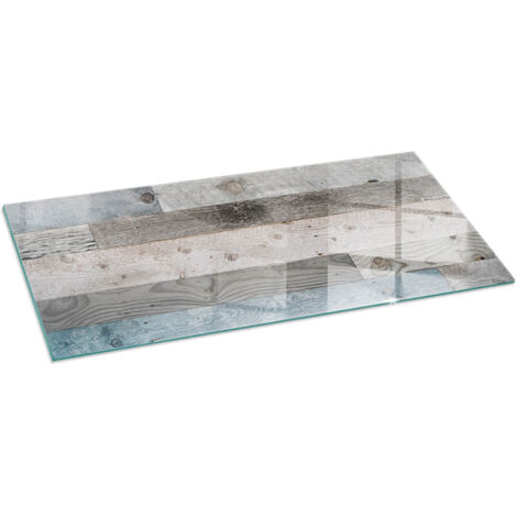 Plaque de protection de sol en verre trempé pour cheminée ou poêle à bois pare-feu contre les étincelles Planches de différentes nuances 125x50 cm