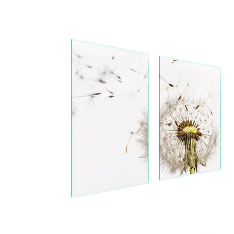 PLAQUE DE PROTECTION EN VERRE POUR CUISINE 65x52 FLEUR