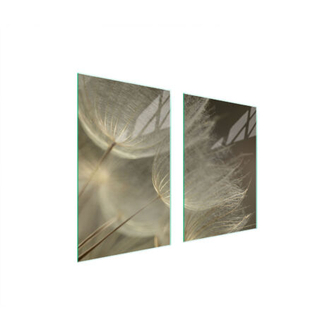 PLAQUE DE PROTECTION EN VERRE POUR CUISINE 65x52 FLEUR