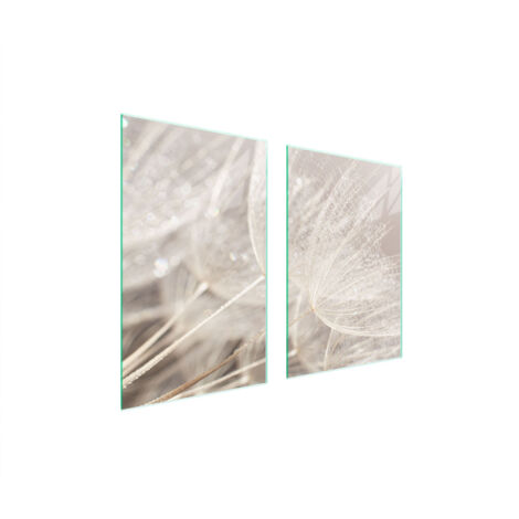 PLAQUE DE PROTECTION EN VERRE POUR CUISINE 65x52 FLEUR