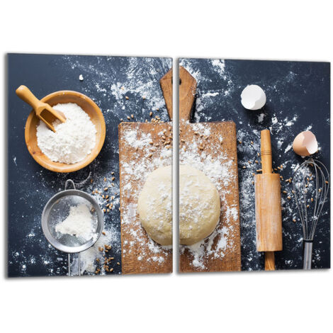 Plaque de protection en verre pour cuisinière 2x40x52 Cuisine