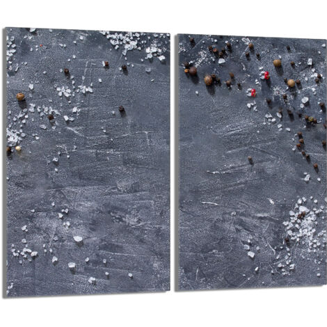 Plaque de protection en verre pour le poêle 2x30x52 Ardoise