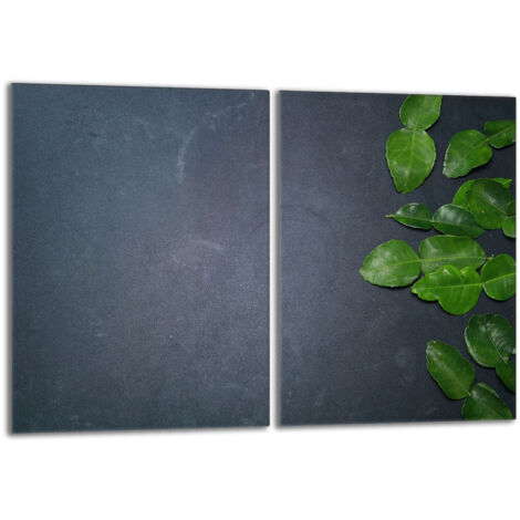 Plaque de protection en verre pour le poêle 2x40x52 Ardoise