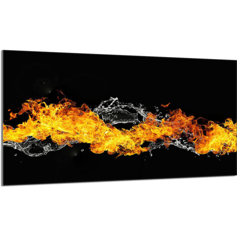 Plaque de protection en verre pour le poêle 90x52 Fire
