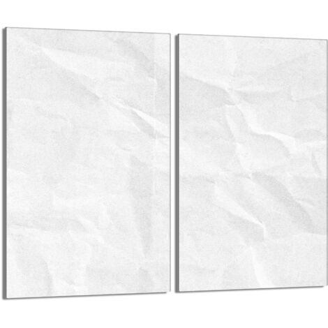 Plaque de protection en verre pour poêle 2x30x52 Blanc