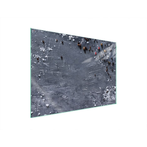 PLAQUE DE PROTECTION EN VERRE POUR POÊLE 70x52 ARDOISE