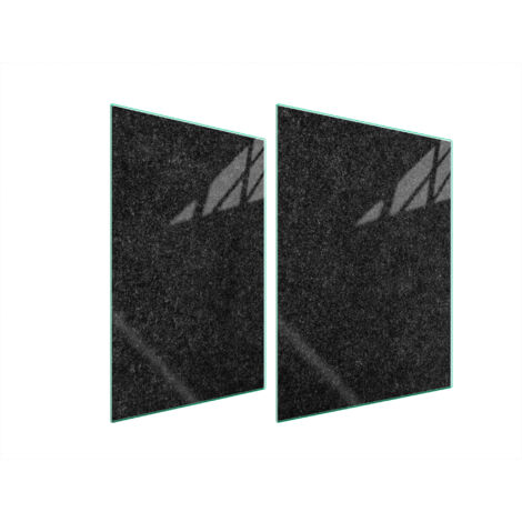 PLAQUE DE PROTECTION EN VERRE POUR POÊLE 70x52 ARDOISE