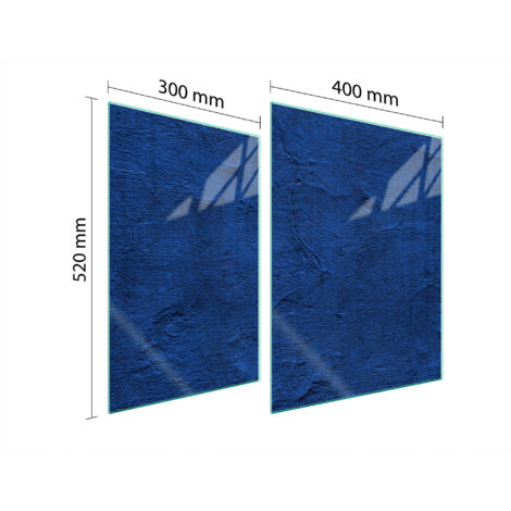 PLAQUE DE PROTECTION EN VERRE POUR POÊLE 70x52 ARDOISE