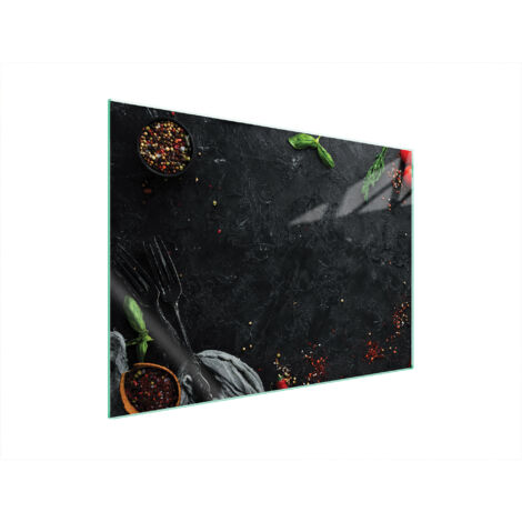 PLAQUE DE PROTECTION EN VERRE POUR POÊLE 70x52 ARDOISE