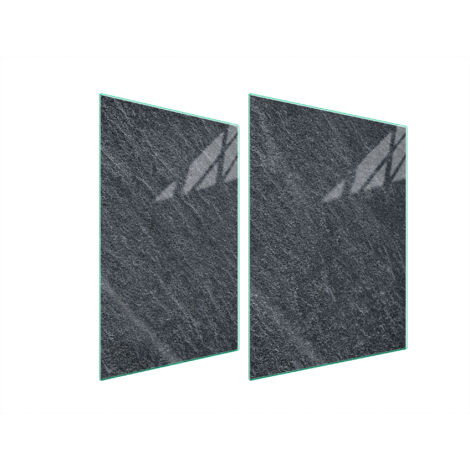 PLAQUE DE PROTECTION EN VERRE POUR POÊLE 70x52 ARDOISE