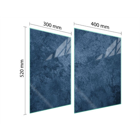 PLAQUE DE PROTECTION EN VERRE POUR POÊLE 70x52 ARDOISE