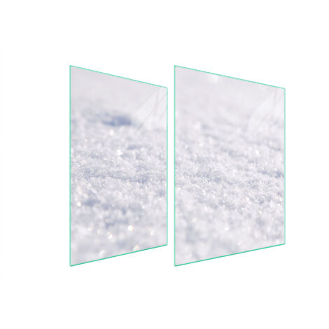 PLAQUE DE PROTECTION EN VERRE POUR POÊLE 70x52 BLANC