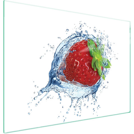PLAQUE DE PROTECTION EN VERRE POUR POÊLE 70x52 FRAISE