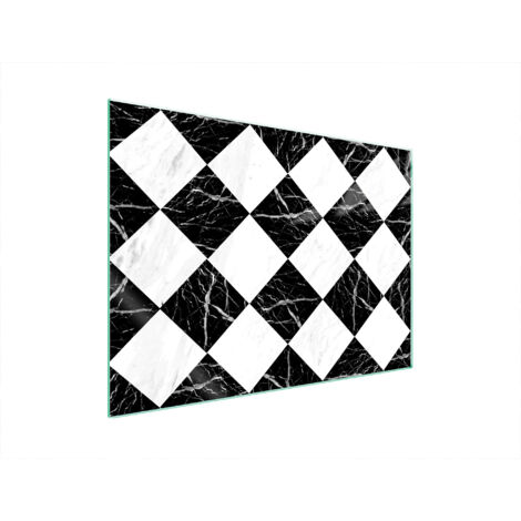 PLAQUE DE PROTECTION EN VERRE POUR POÊLE 70x52 MOSAÏQUE