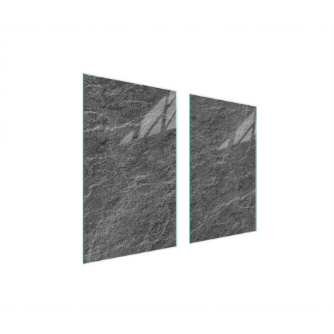 PLAQUE DE PROTECTION EN VERRE POUR POÊLE 75x52 ARDOISE