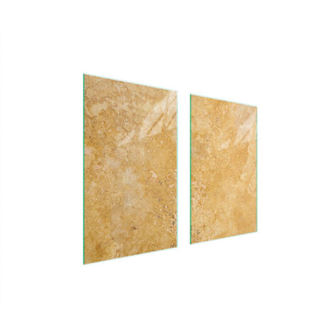 PLAQUE DE PROTECTION EN VERRE POUR POÊLE 75x52 ARDOISE