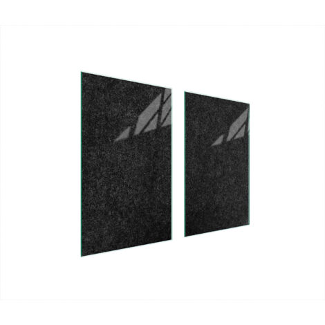 PLAQUE DE PROTECTION EN VERRE POUR POÊLE 75x52 ARDOISE
