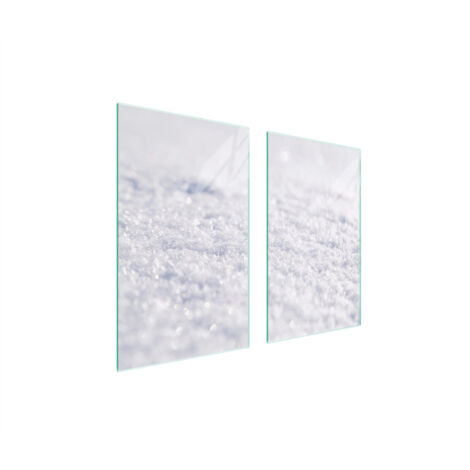 PLAQUE DE PROTECTION EN VERRE POUR POÊLE 75x52 BLANC